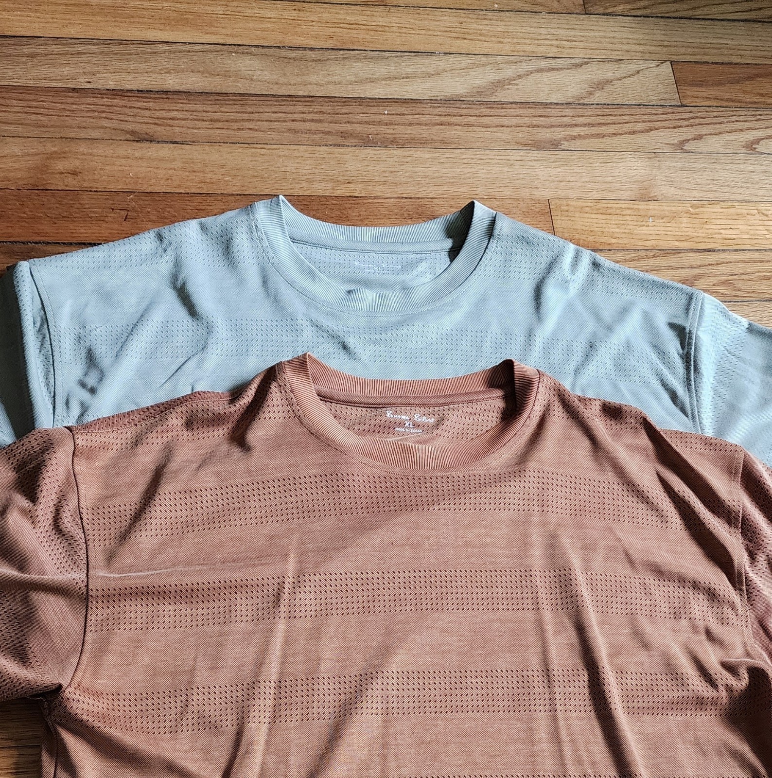 Burma Bibas seven Lot Of 2 men’s Modal rayon blend crewneck Tshirt XL Dot Stripe