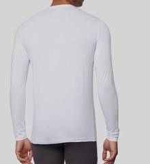 32 Degrees Heat Men’s White Long Sleeve Stretch Crew Neck Solid Shirt Size L