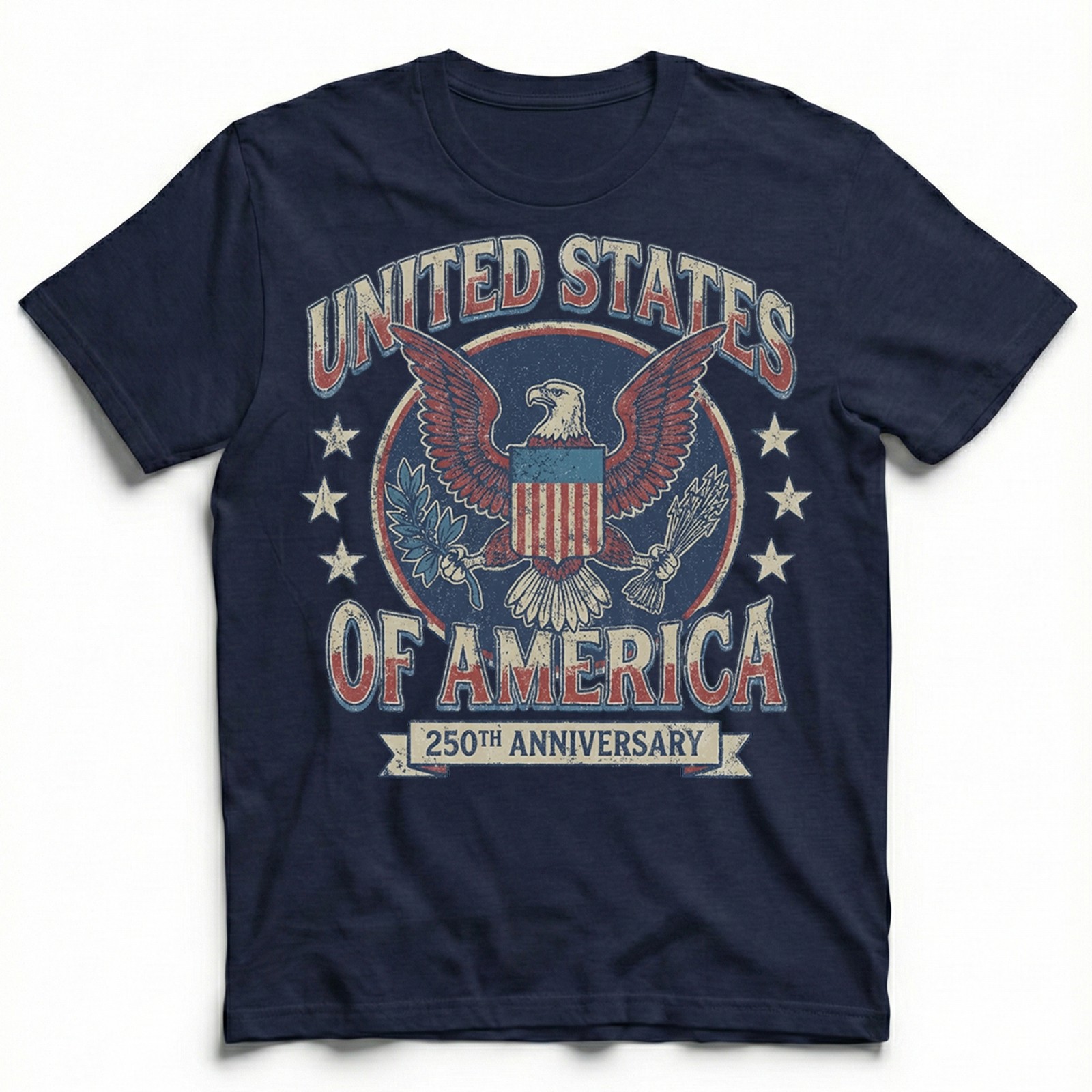 United States Of America 250th Anniversary Eagle Crest Vintage T-Shirt gallery