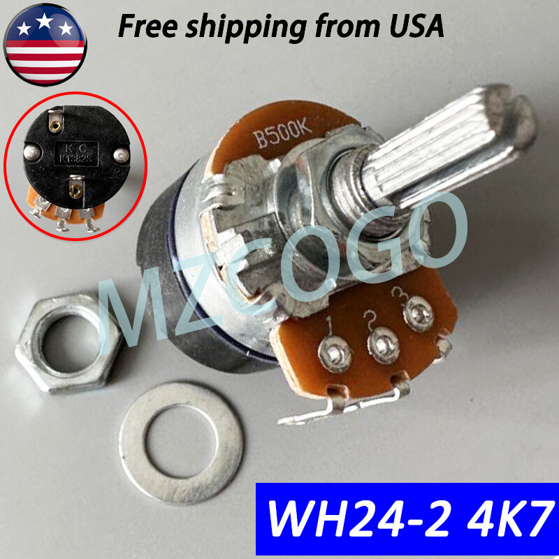 For WH24-2 4K7 with On/Off Switch Lathe Speed Control Potentiometer | US Stock