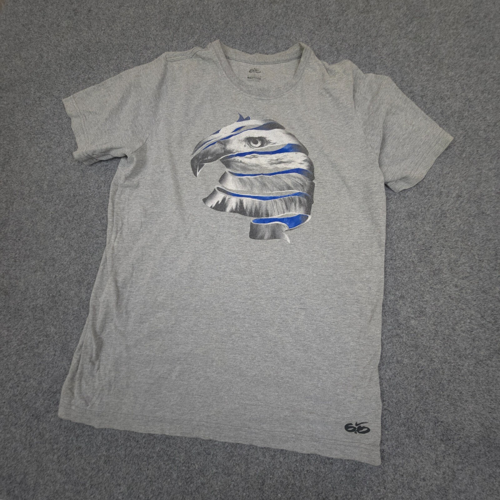 Nike Shirt Mens LARGE grey short sleeve cotton eagle 6.0 regular TShirt Size L gallery