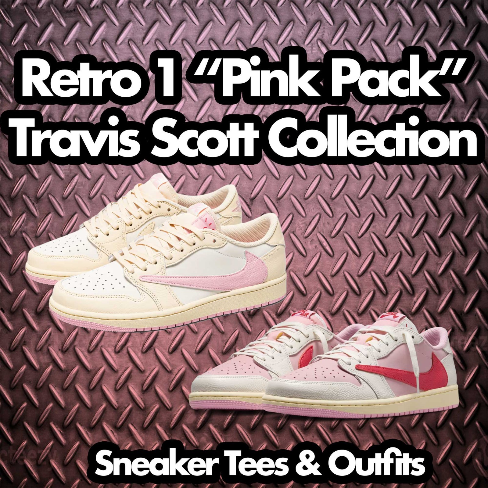 Shirts To Match Jordan 1 Shy Pink Travis Scott Sneakers - Smiley Sneaker Tees gallery