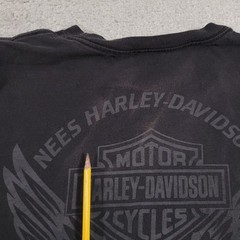 Harlye Davidson Shirt Mens Medium Black #1 Motorcycle Riding Y2K Grunge Tee