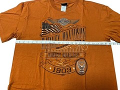 Harley Davidson Shirt XL Springfield, IL American Flag Finest Quality 1903 USA