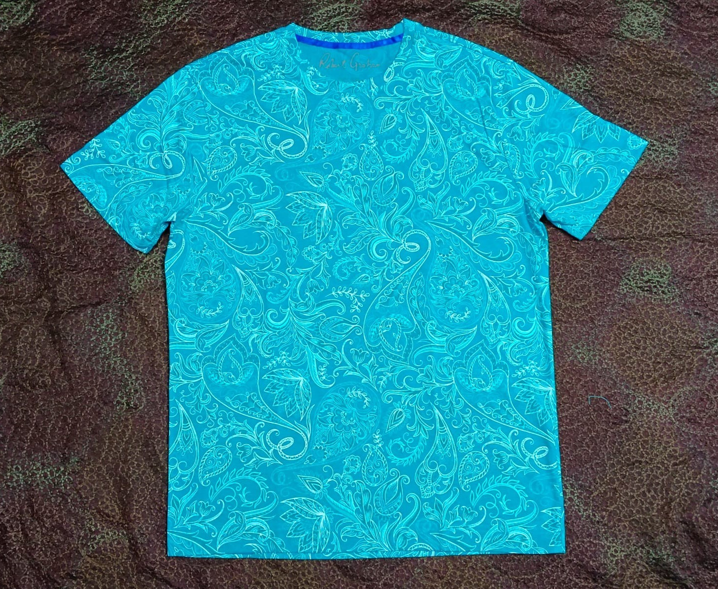 Robert Graham vibrant Dual Tone Paisley printed Tshirt M L Xl 2XL 3xl New gallery