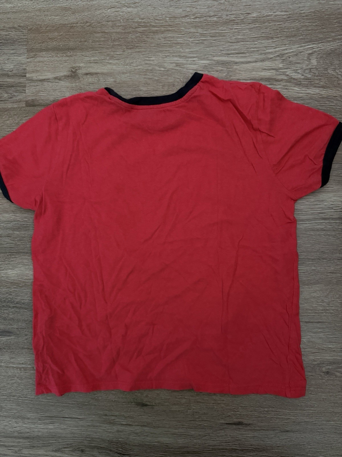 Volcom Red Black Logo Crew Neck Short Sleeve T-Shirt Contrasting Trim gallery