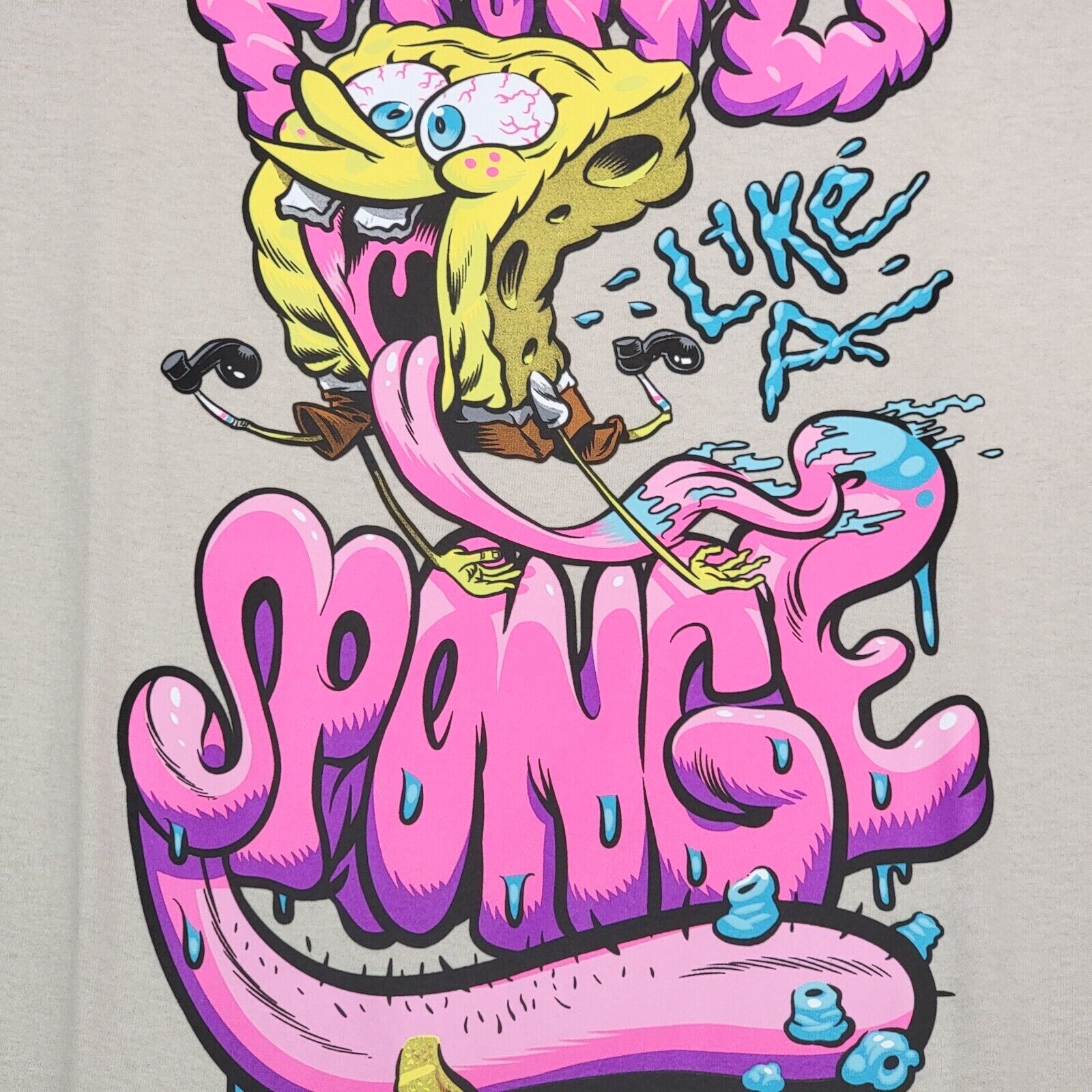 SPONGEBOB SQUARE PANTS SHIRT Mens Extra Large XL BEIGE CASUAL CARTOON ANIME NWT gallery