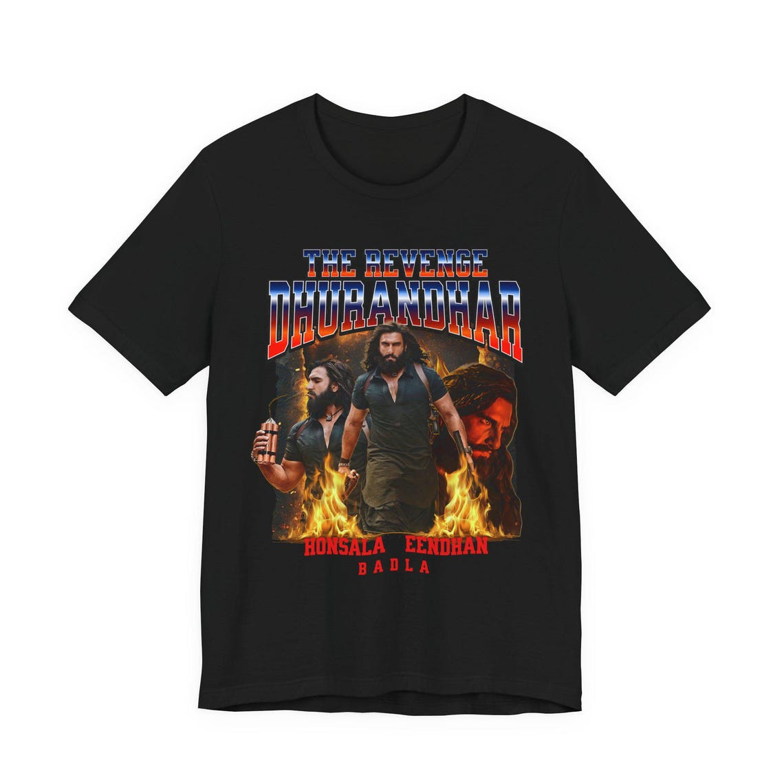 Dhurandhar Movie Shirt Bollywood Action Ranveer Singh Desi Film Tee