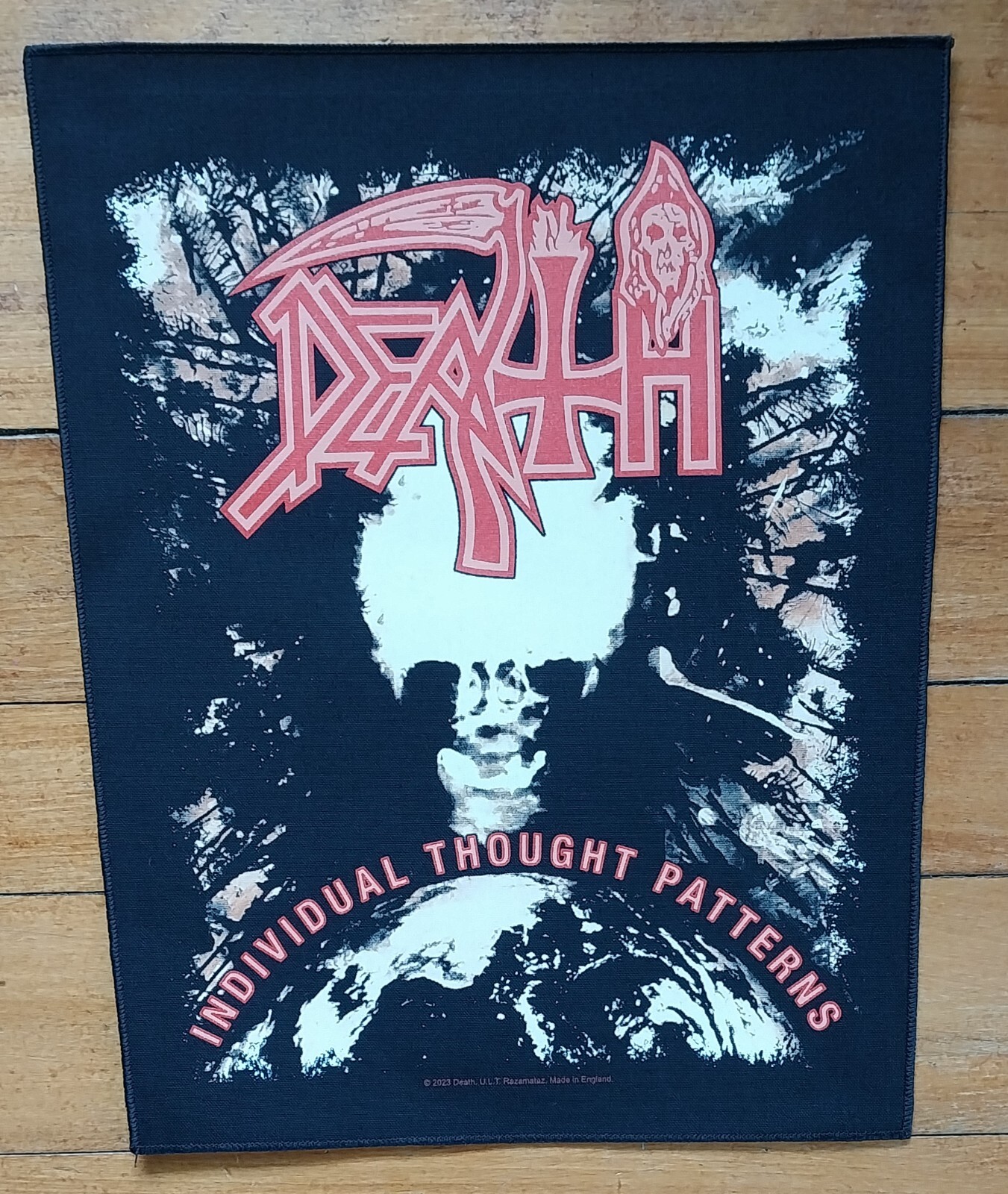 LICENSED ~ DEATH ~ Individual Thought Patterns LARGE Battle Jacket Back Patch gallery