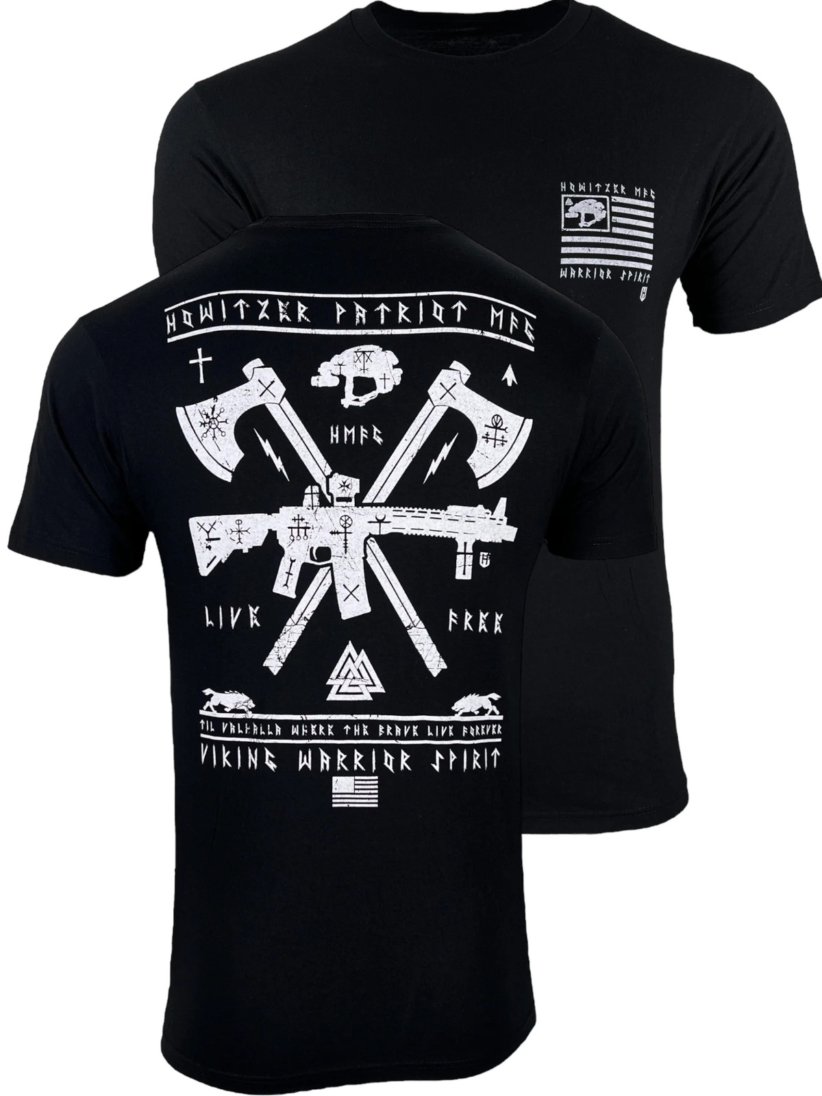Howitzer Style Men’s T-Shirt Viking Warrior Military Grunt MFG