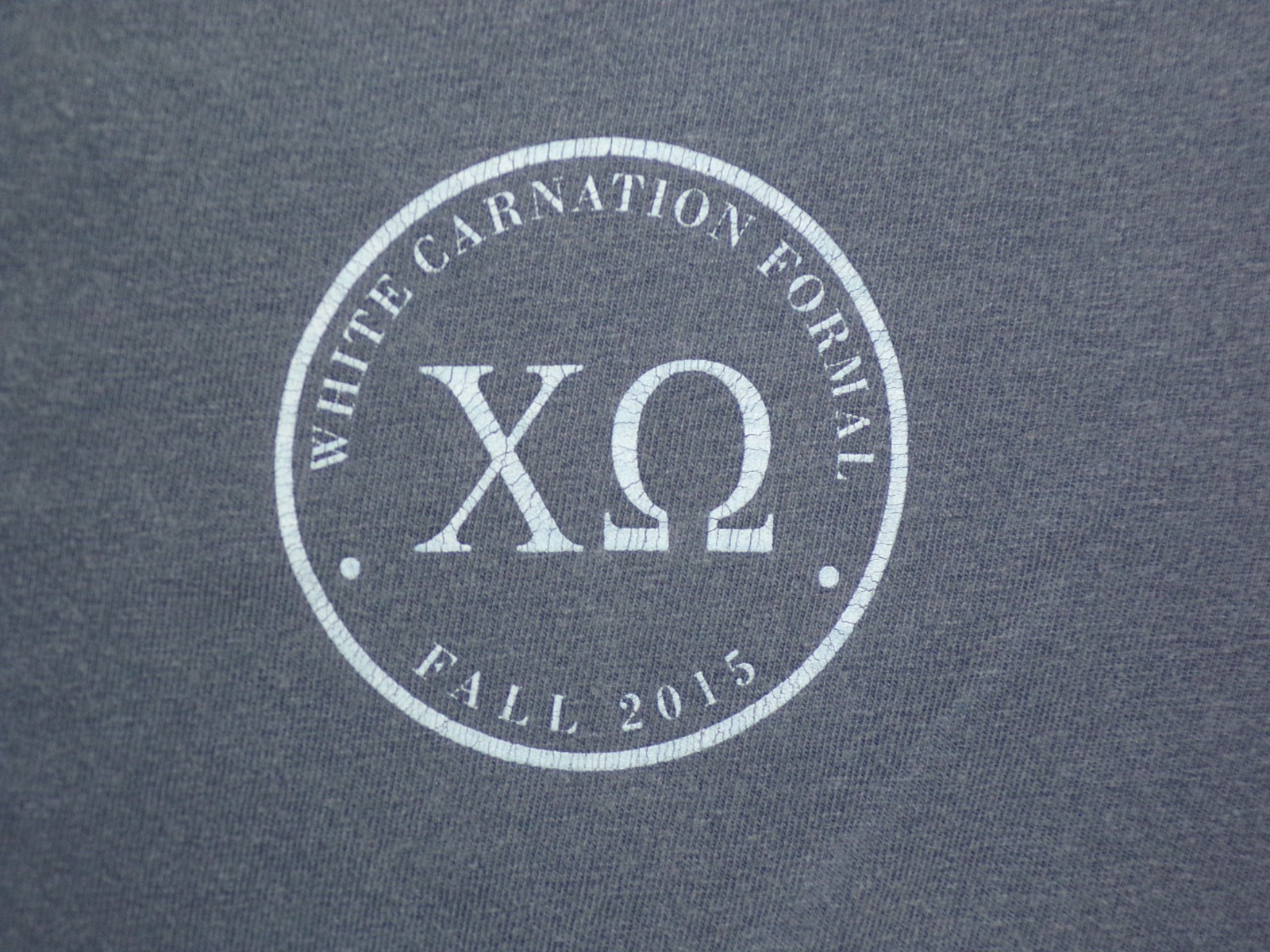 CHI OMEGA Sorority Fraternity White Carnation Formal Small S Long Sleeve Shirt gallery