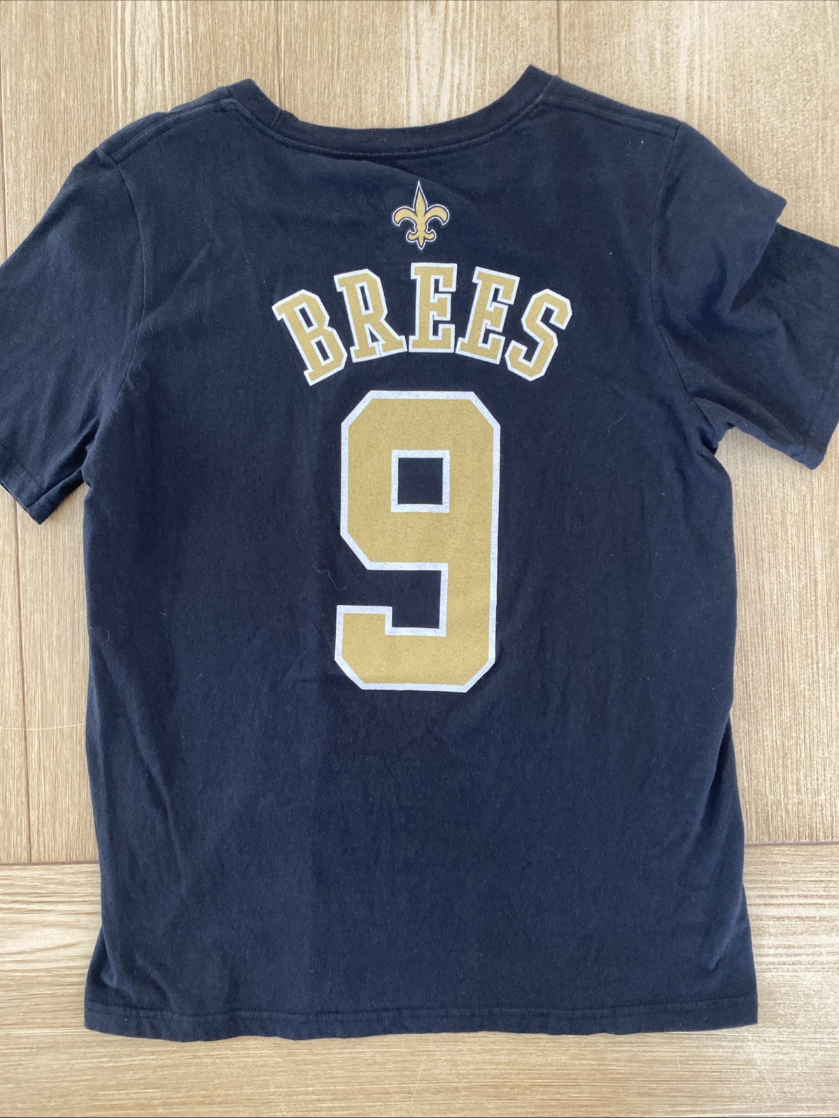 New Orleans Saints Shirt Womens NFL Brees #9 Black T-Shirt Large 14/16 NFL gallery
