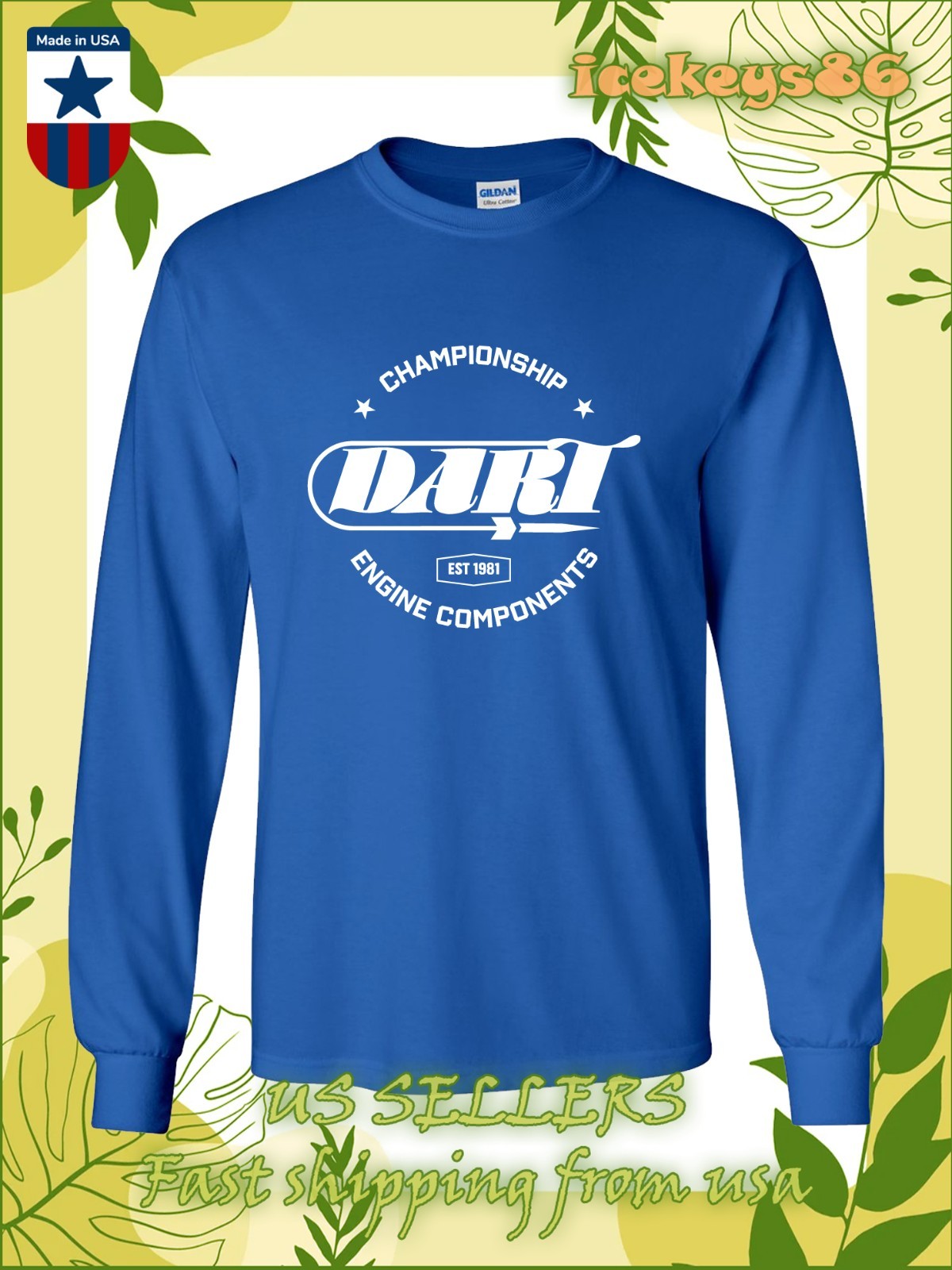 Dart Championship Engine Logo Men's Long Sleeve T-Shirt American Size T-Shirt gallery