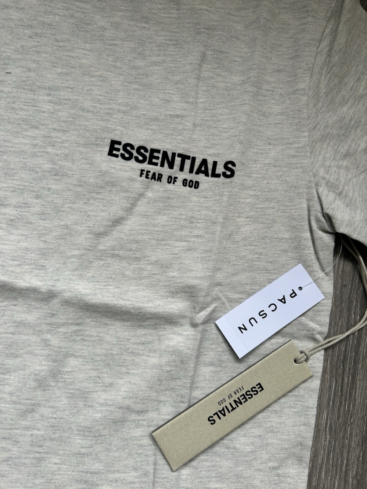NWT, Size XS | Essentials Fear of God light oatmeal tee gallery