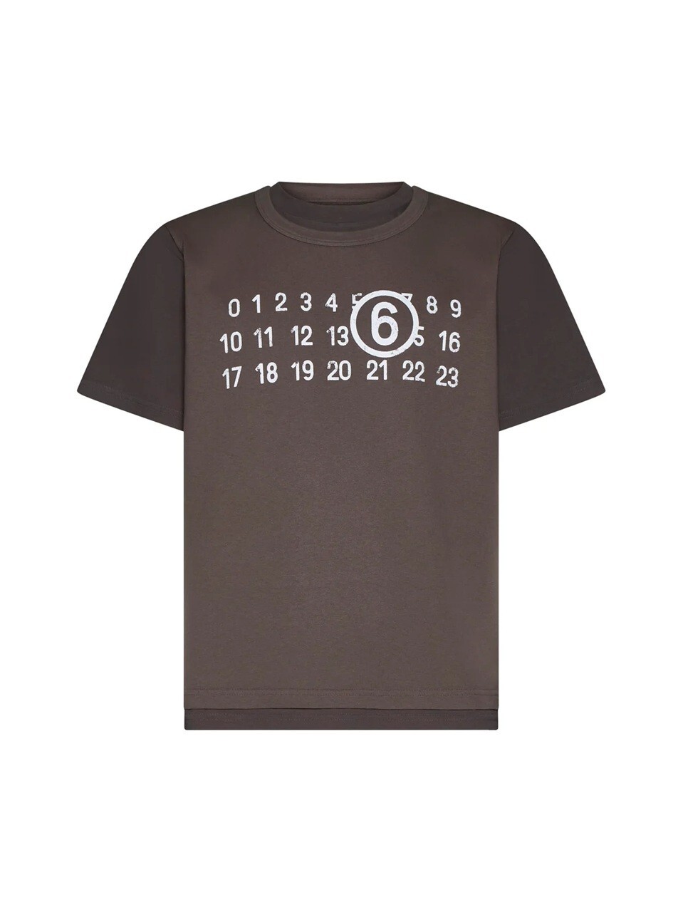 NW maison margiela MM6 Logo Printed Crewneck T-Shirt SH0GC0001STJ391 brown kaki gallery