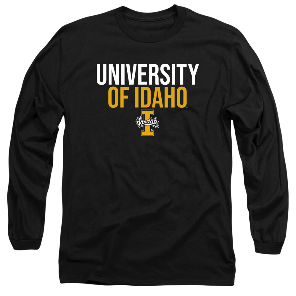 University of Idaho Adult Long Sleeve T-Shirt Vandals Stacked, Black, S-3XL gallery