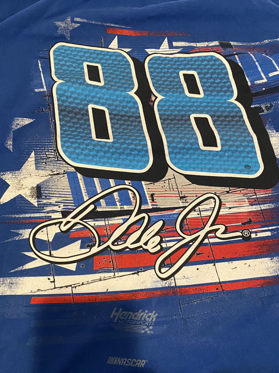 DALE EARNHARDT JR NASCAR 88 BLUE RED WHITE NATIONWIDE MEN'S T Shirt Sz LARGE gallery
