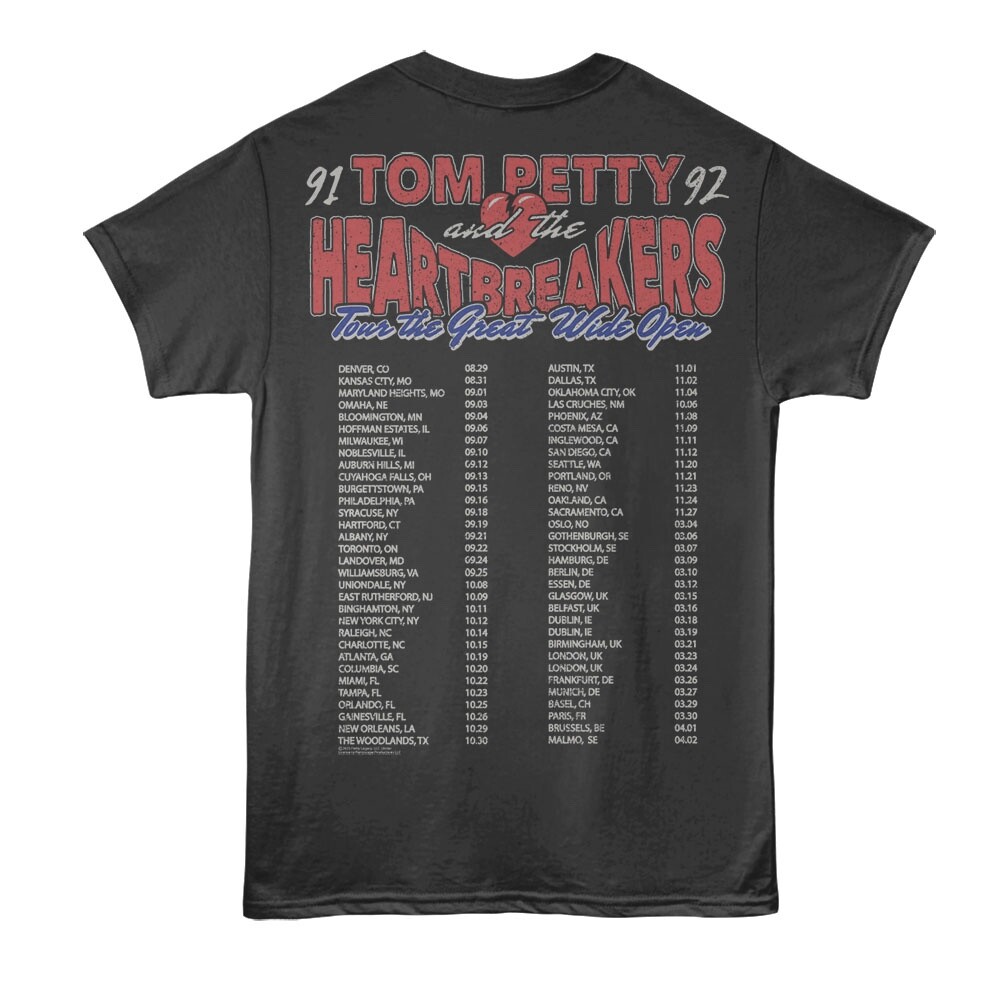 Tom Petty T Shirt Heartbreakers 91 -92 GREAT WIDE OPEN TOUR Rock Music New F&B gallery