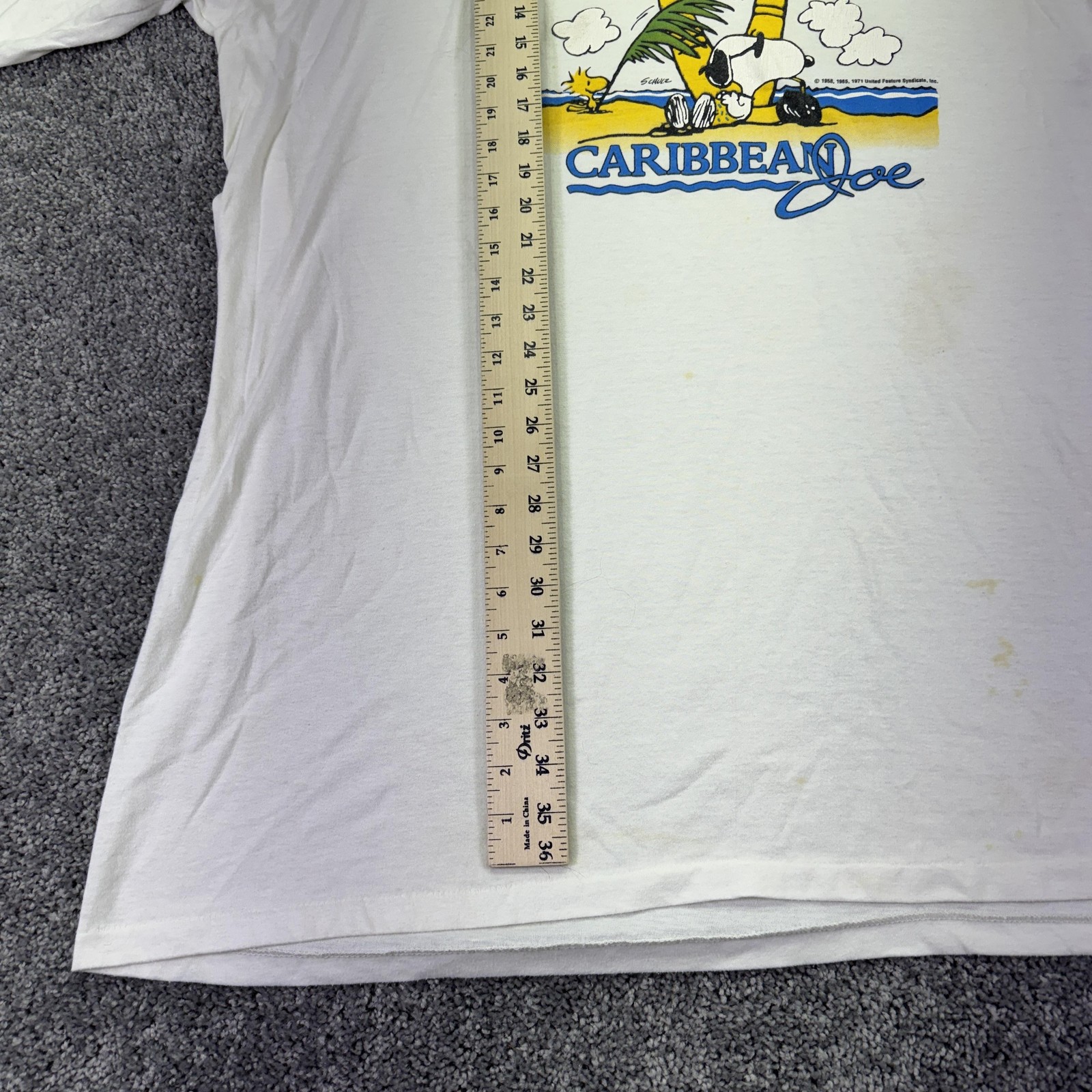 Vintage Artex Snoopy Caribbean Joe Shirt Mens One Size White Graphic Tee gallery
