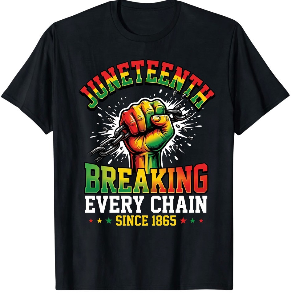 Juneteenth Breaking Every Chain Since 1865 Freedom T-Shirt Gift USA Pride PA689 gallery