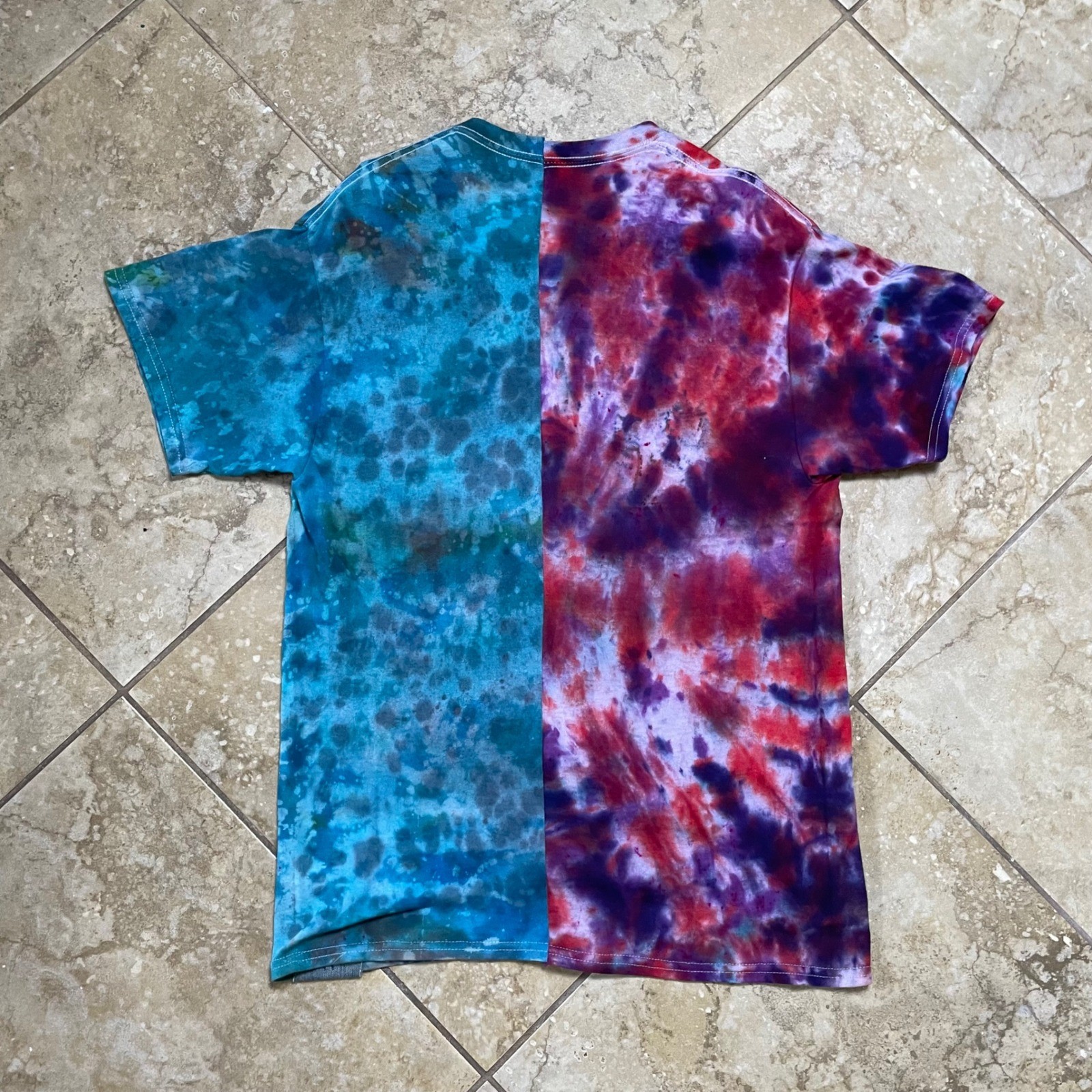 Naes Garden Tie Dye Graphic T Shirt Broken Heart Novelty Tee M-L gallery
