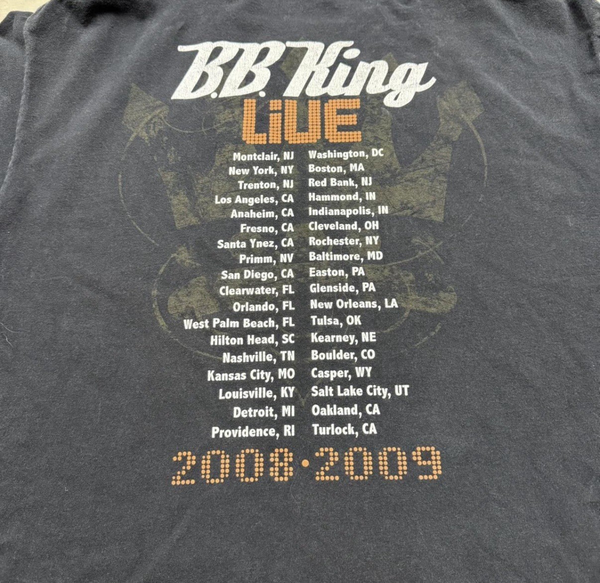 2000s 2009-2010 B.B. King Tour Shirt Size Xl Music Concert Band Tee Y2K Vintage gallery
