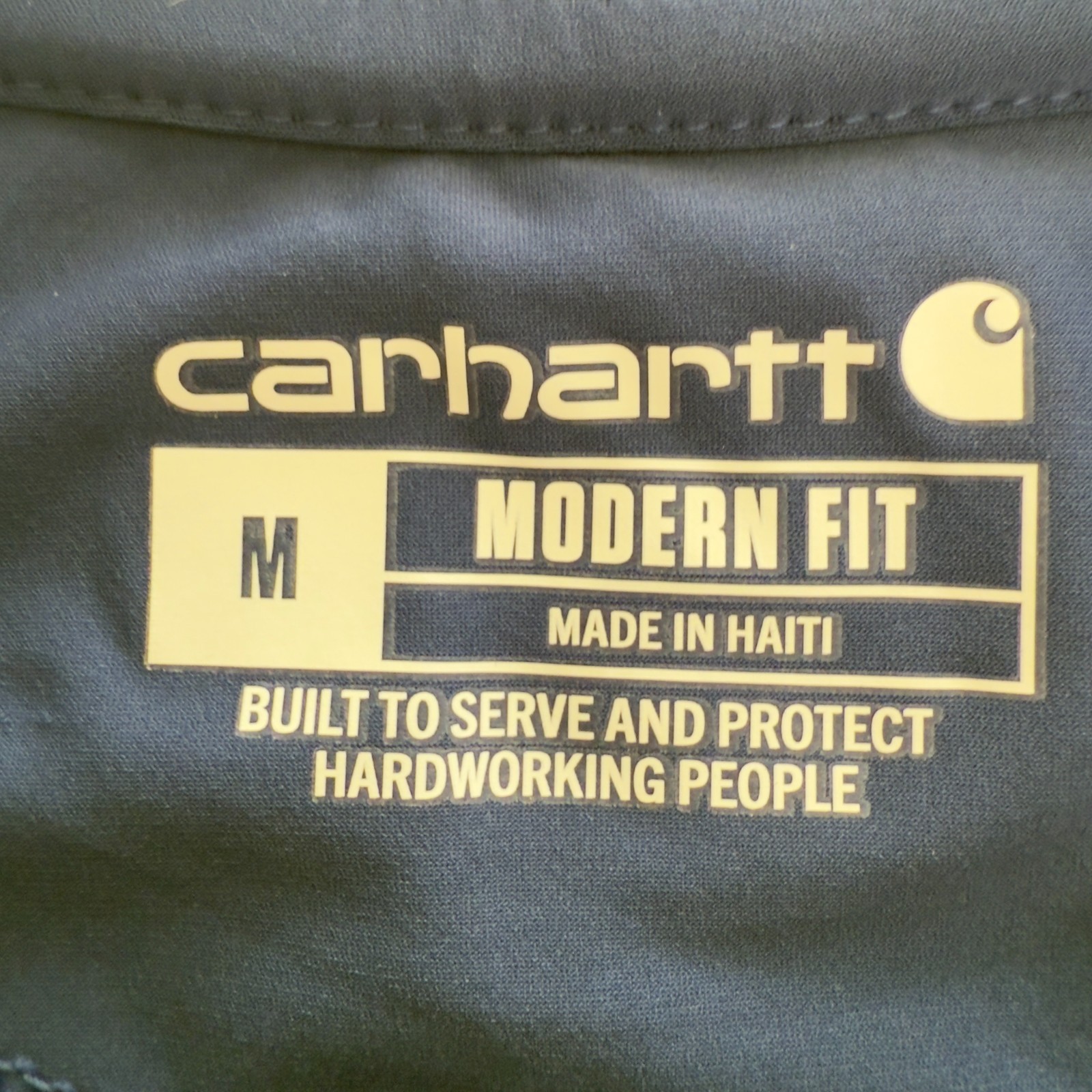 NEW! Carhartt Force Modern Fit T-Shirt Blue Long Sleeve Workwear Nylon Spandex gallery