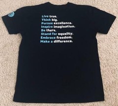 AT&T Equality Live Think Pursue Inspire Embrace Men’s Black T-Shirt Size L