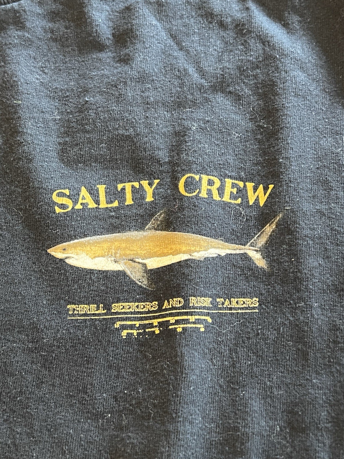 Salty Crew Shirt Mens Medium Blue Long Sleeve Thrill Seekers And Risk Takers gallery