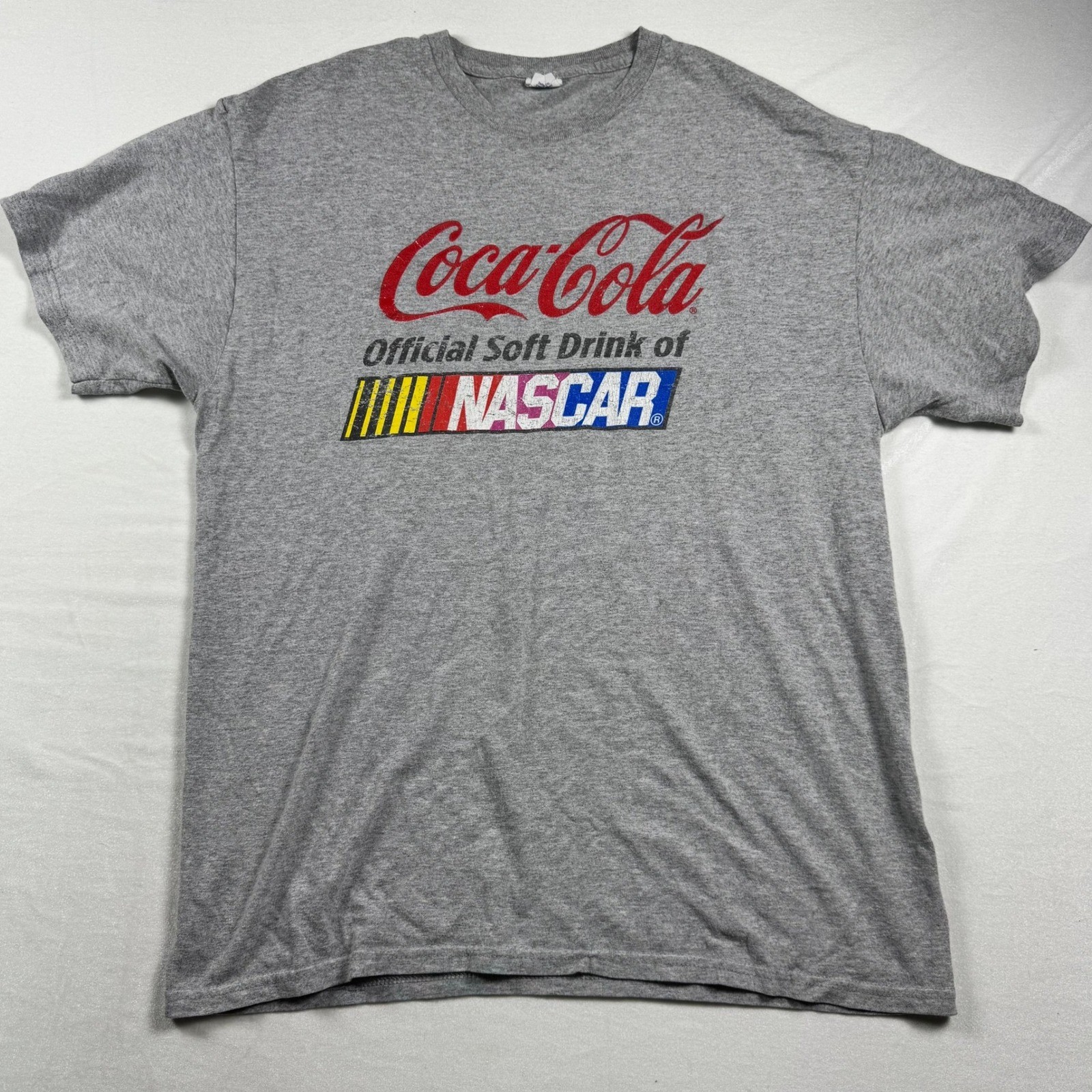 Coca-Cola NASCAR Graphic T-Shirt Mens Medium Gray Delta Pro Weight Racing Tee gallery