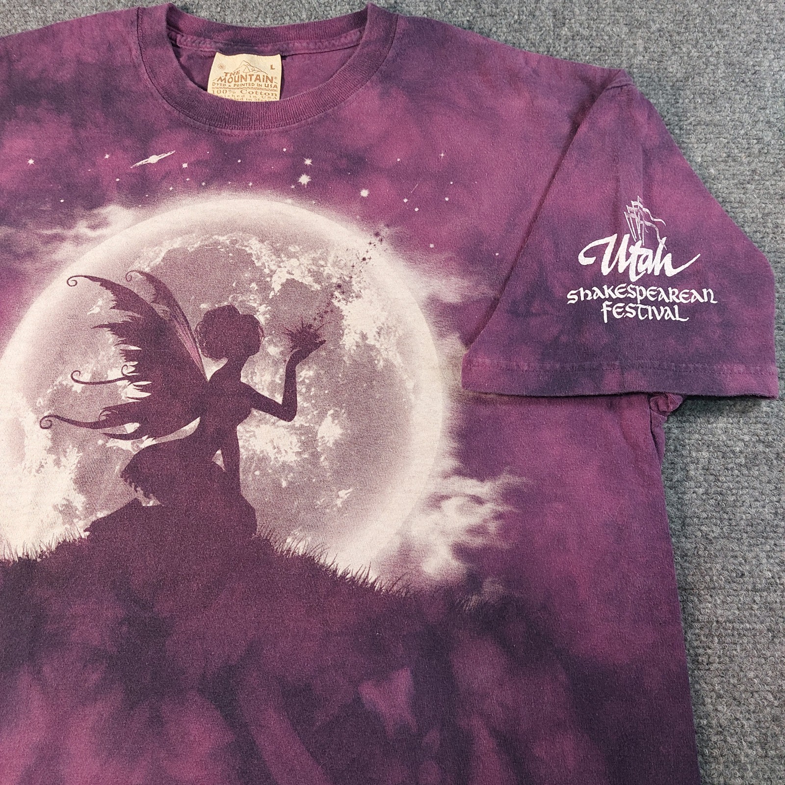 The Mountain Fairy Moon Shirt Mens Fits M Tie Dye RARE Utah Shakespeare Festival gallery