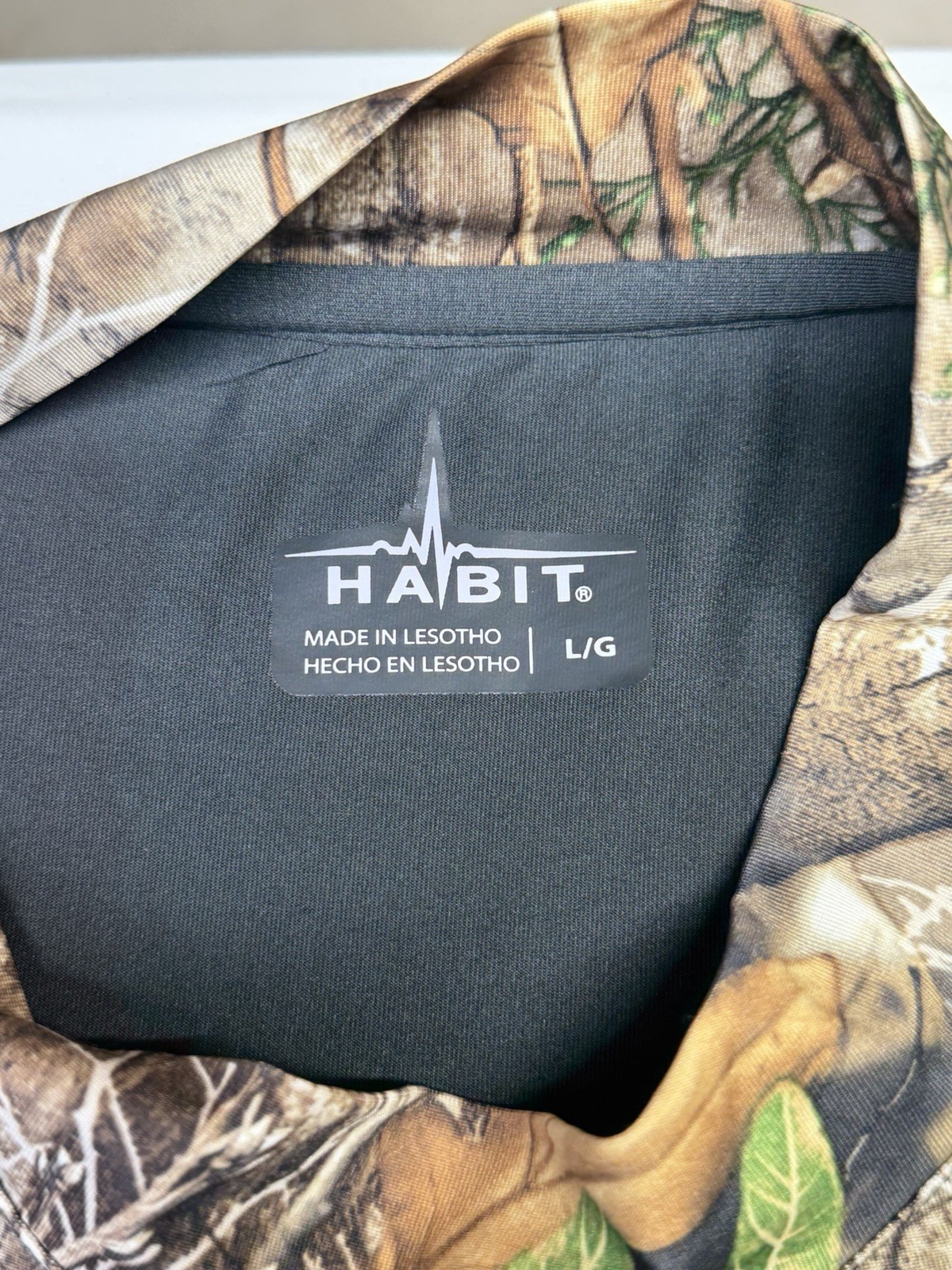 Habit Realtree Camouflage Scent Factor Shirt Hunting Long Sleeve Mens Sz Large gallery