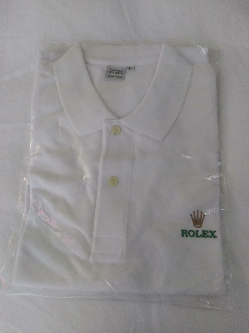 *** Rolex New Mens XXL Event Shirt Golf / Tennis Whites Mens 100% Cotton *** gallery