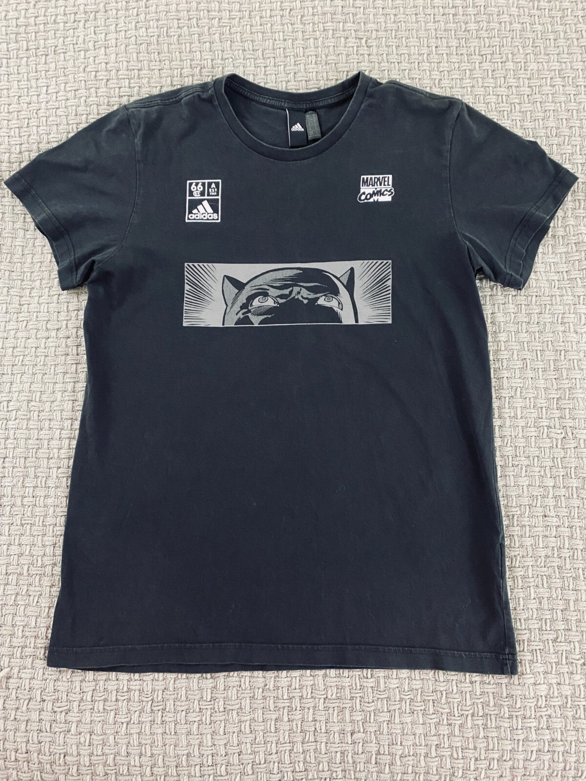 Adidas Marvel Comics Black Panther Face Mens T Shirt Black Size M