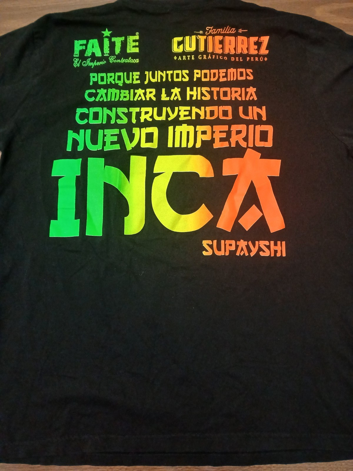 Inca Peru Supayshi T-shirt Size XL Inca Warrior Sushi Restaurant Neon Shirt gallery