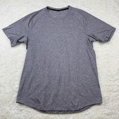 Lululemon Metal Vent Tech Short Sleeve Shirt Mens Large Heathered Grey Purple