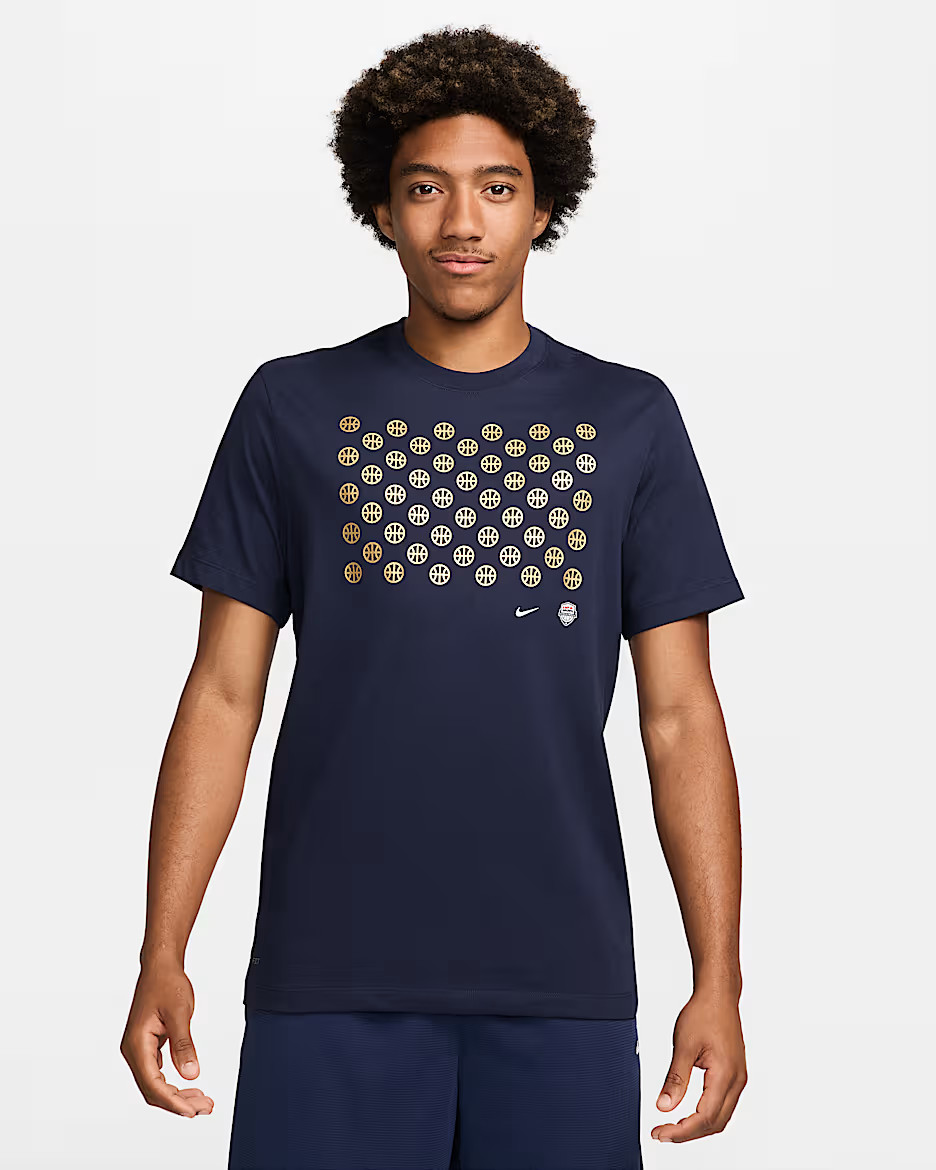 Nike USA Men's Basketball T-Shirts FQ3631-451 Obsidian US Size XS-3XL New gallery