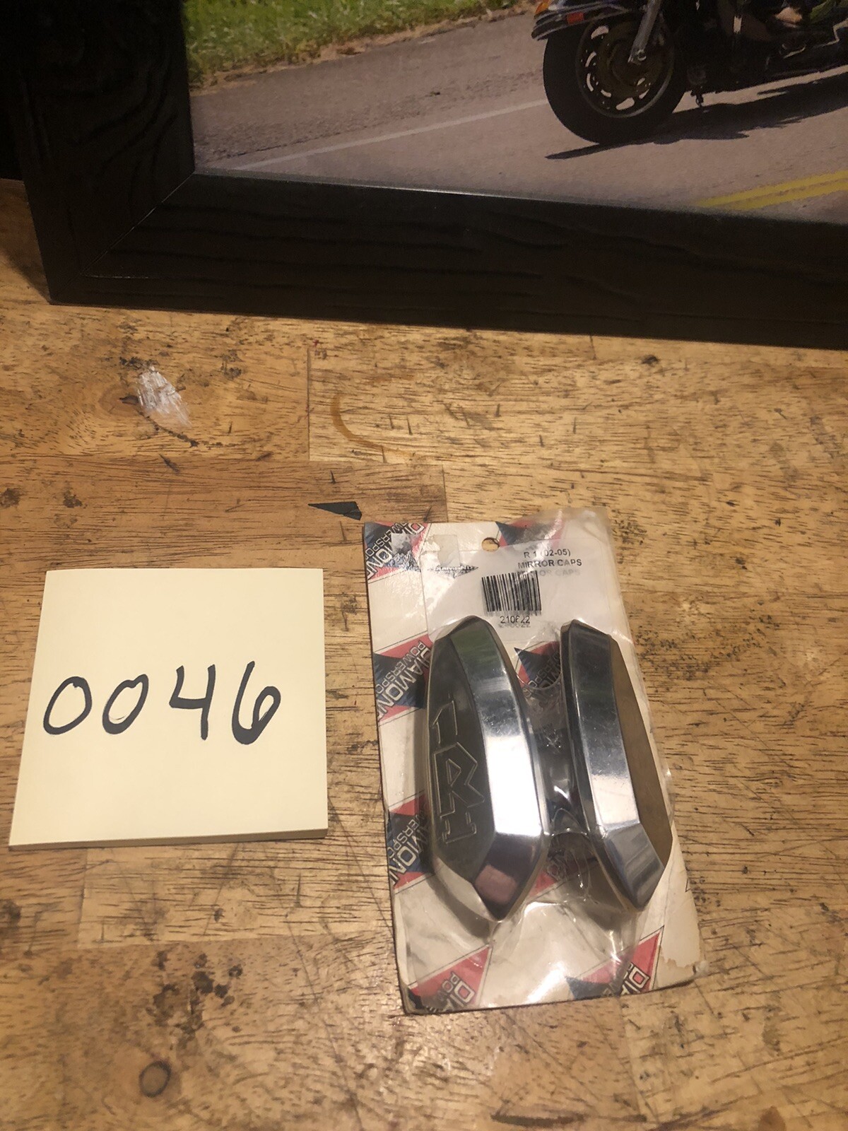 YAMAHA R1 POLISHED BILLET MIRROR CAPS WITH R1 LOGO # 0641-0021