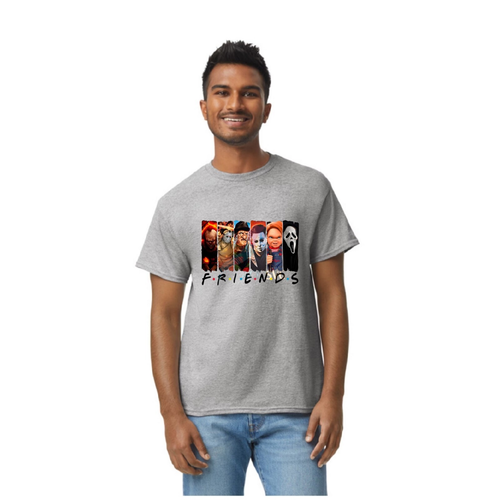 Playera Men Hombre Solid Heavy Cotton Halloween Casual T-Shirt Size M gallery