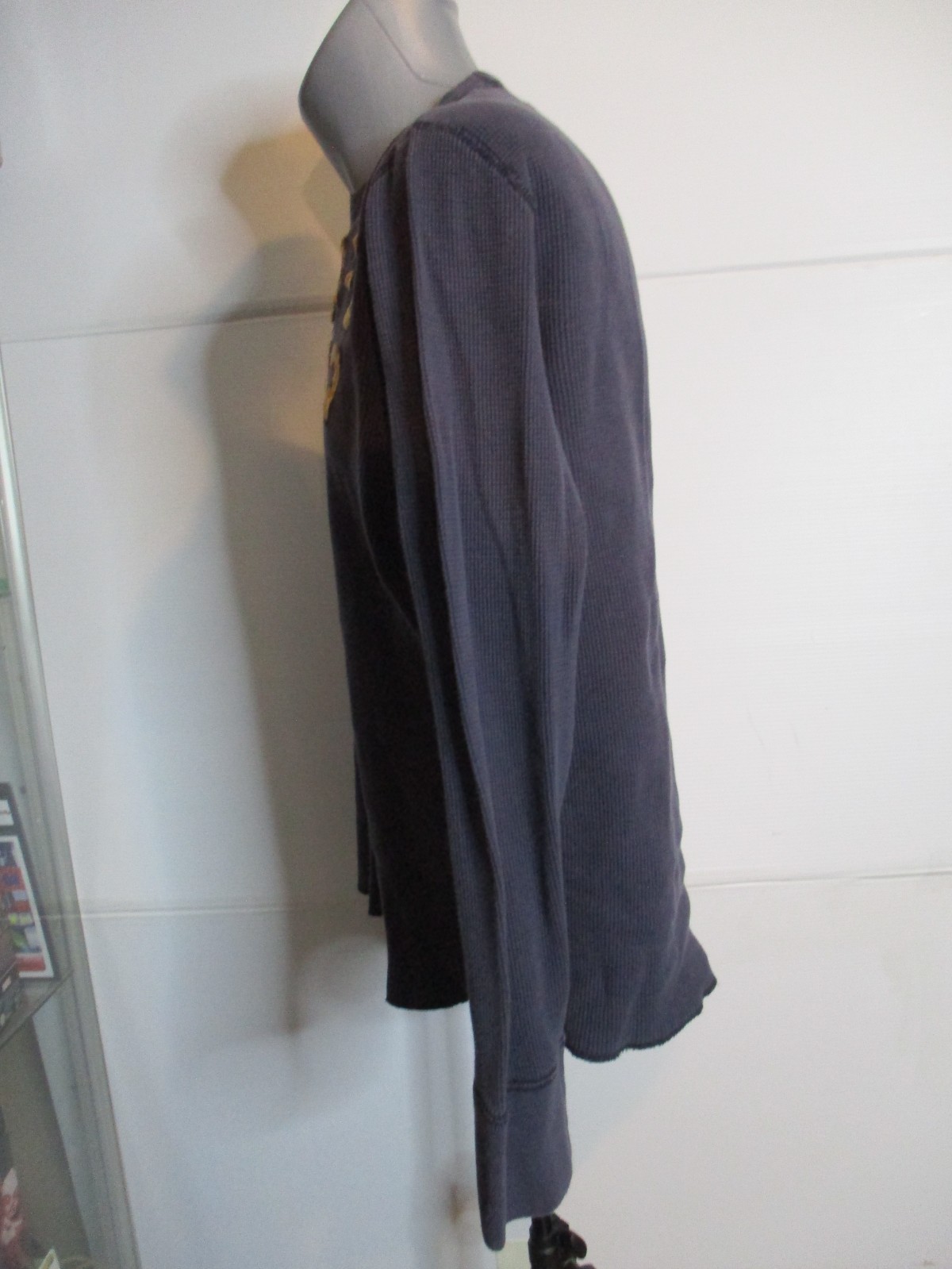 American Eagle Thermal Long Sleeve XL Navy Blue Knit Retro y2k distressed gallery