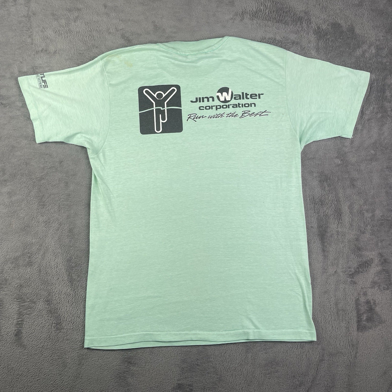 Vintage Paper Thin T Shirt Men Large 80s Green USA Gasparilla Tampa Bay Florida gallery