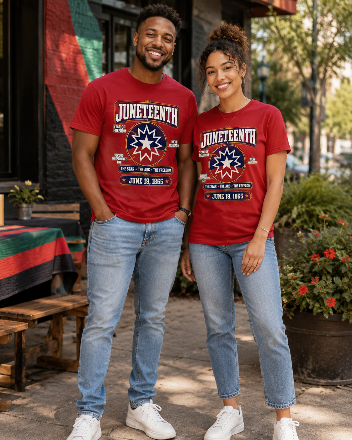 Juneteenth Flag Red White Blue Meaning Black History Freedom T-Shirt gallery