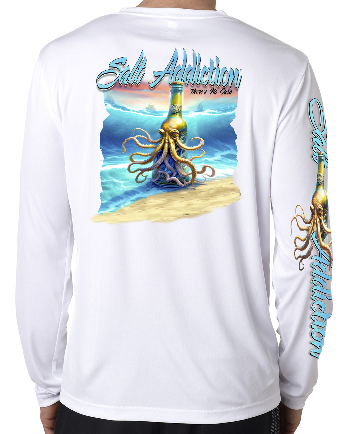 Salt Addiction t shirt Saltwater microfiber fishing long sleeve 50+ uv gallery