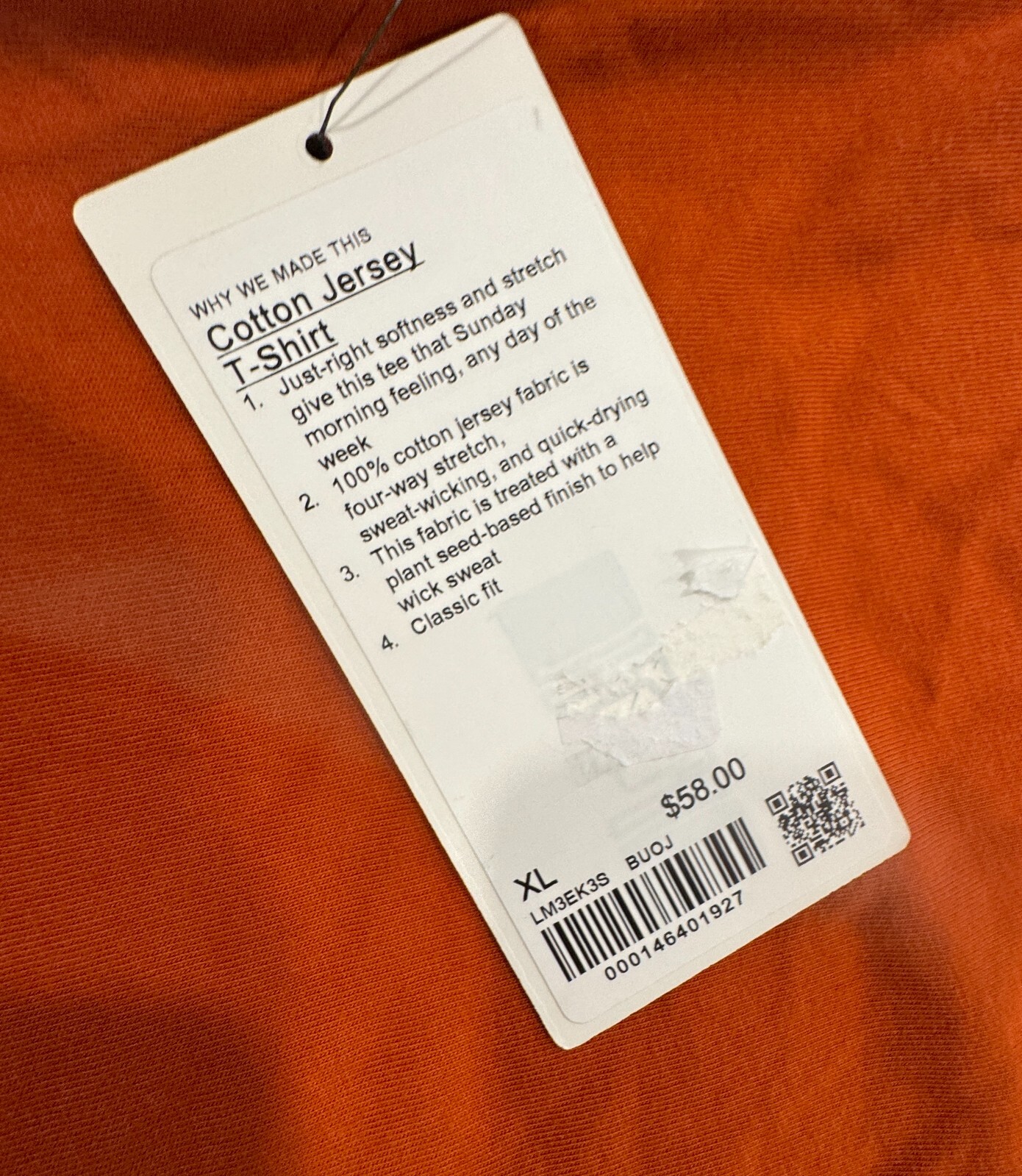 Lululemon Cotton Jersey T-Shirt Burnt Orange BUOJ Size XL gallery