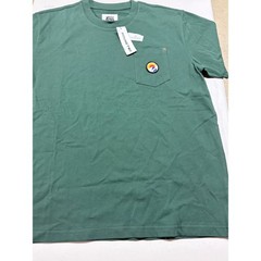 Round Two Hiking Logo Patch Pocket T-Shirt Green Men’s Size M New w/ tags