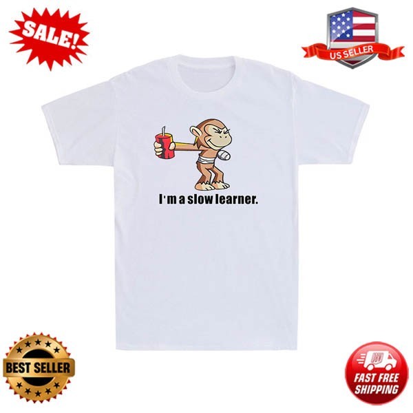 I'm A Slow Learner Injured Monkey Novelty Funny Gift Cartoon Men's T-Shirt gallery