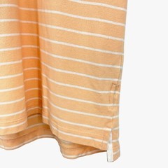 Rag & Bone Size M Polo Shirt Orange Striped Short Sleeve Collared Cotton Blend
