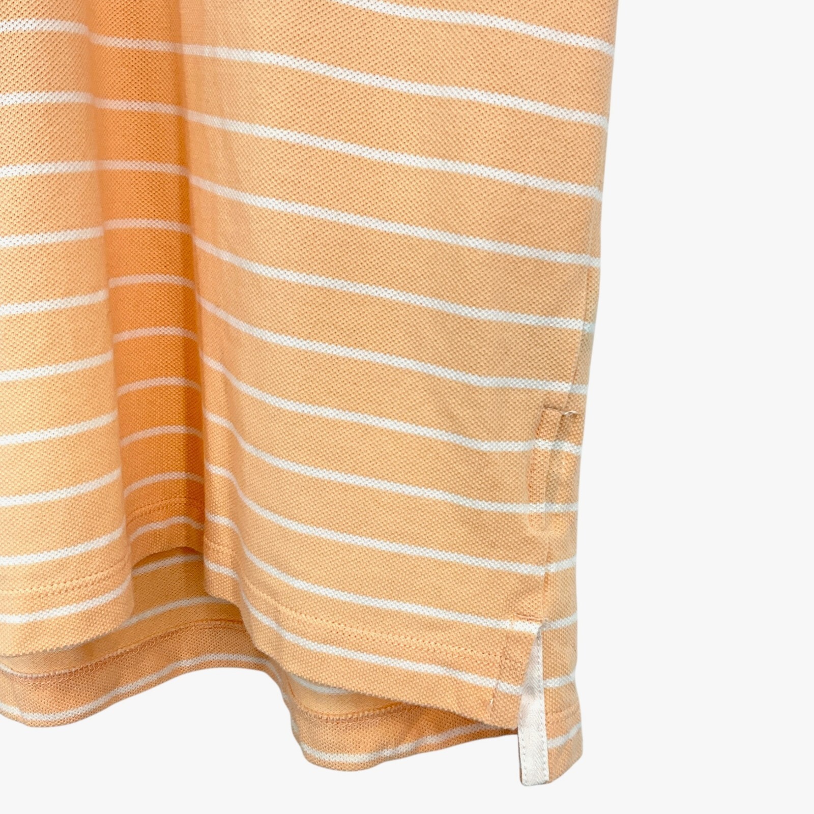 Rag & Bone Size M Polo Shirt Orange Striped Short Sleeve Collared Cotton Blend gallery
