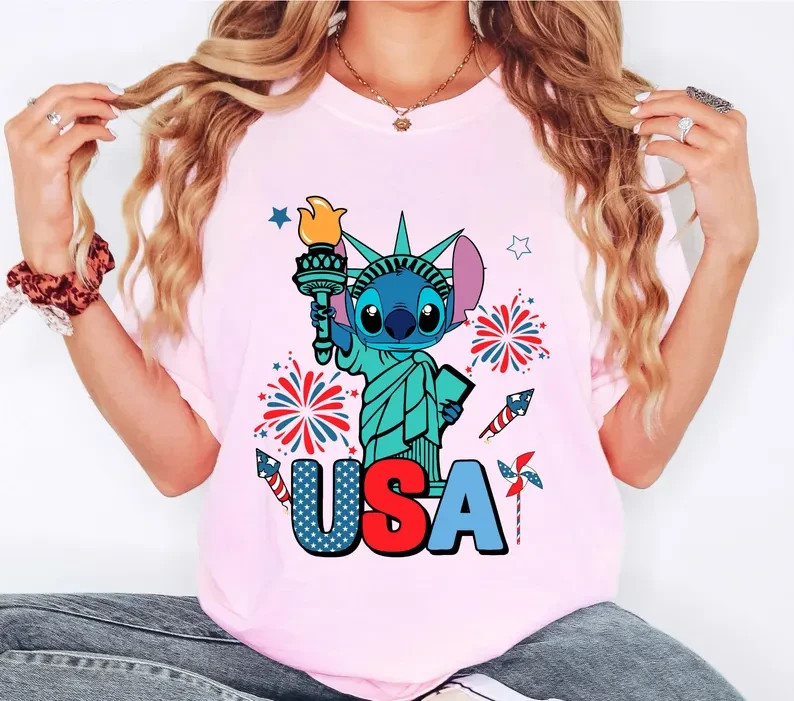 Stitch USA Shirt, Stitch 4th Of July Shirt gallery