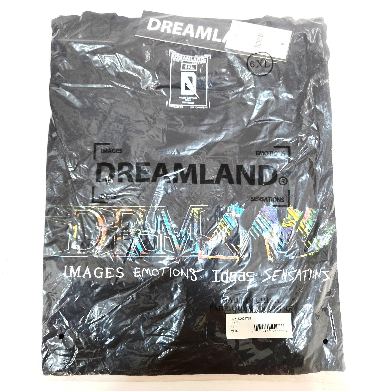 Dreamland Men's Big & Tall T-Shirt Black Classic Multi Color Design Graphic 6XL gallery